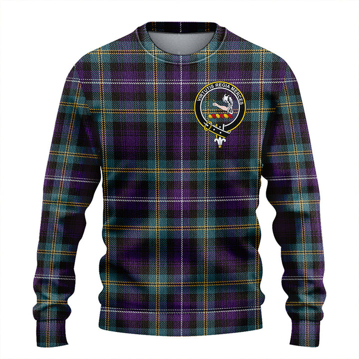 Dyce Weathered Clan Badge Tartan Knitted Sweater