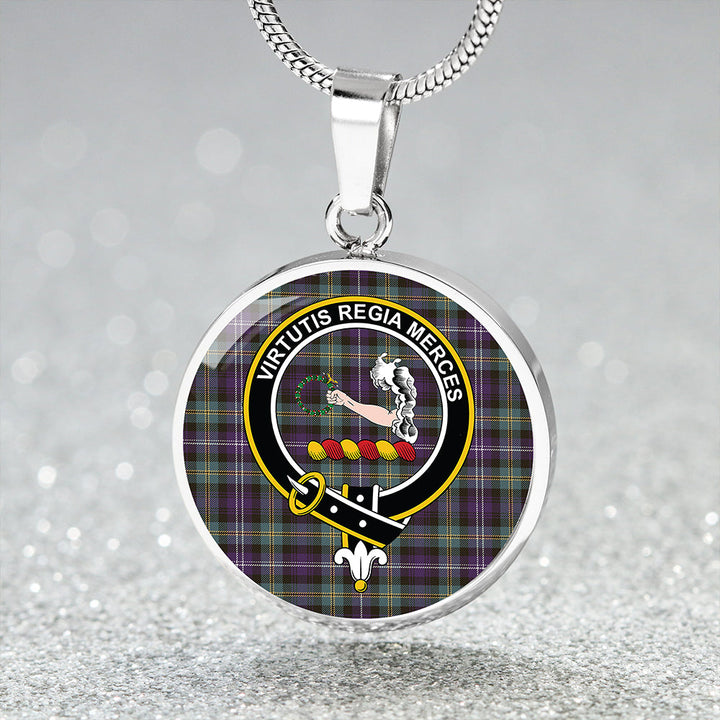 Dyce Weathered Clan Badge Tartan Classic Circle Necklace