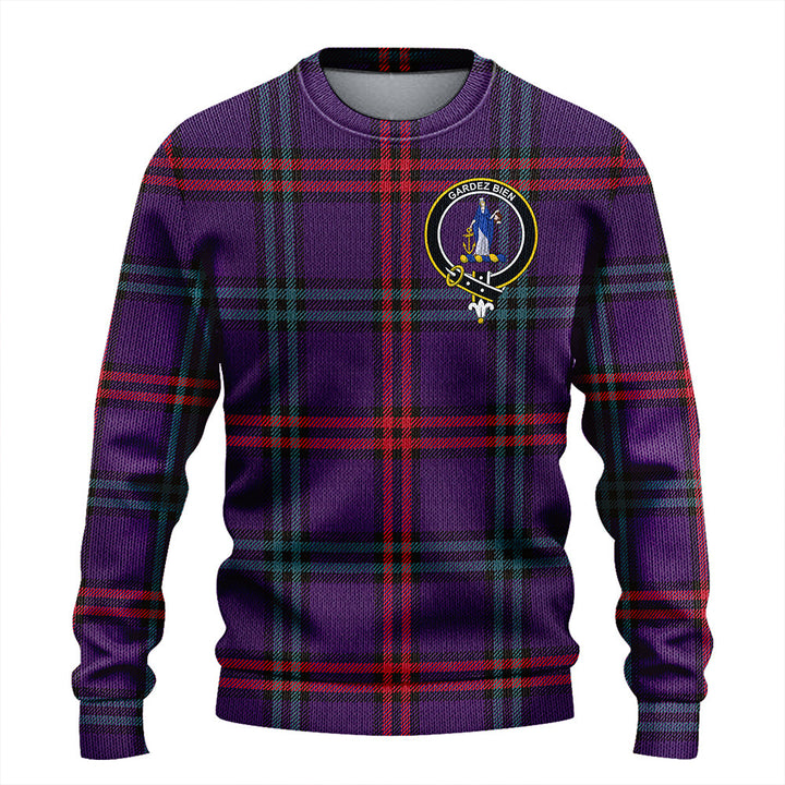 Eglinton District (Montgomery of Ayrshire) Weathered Clan Badge Tartan Knitted Sweater