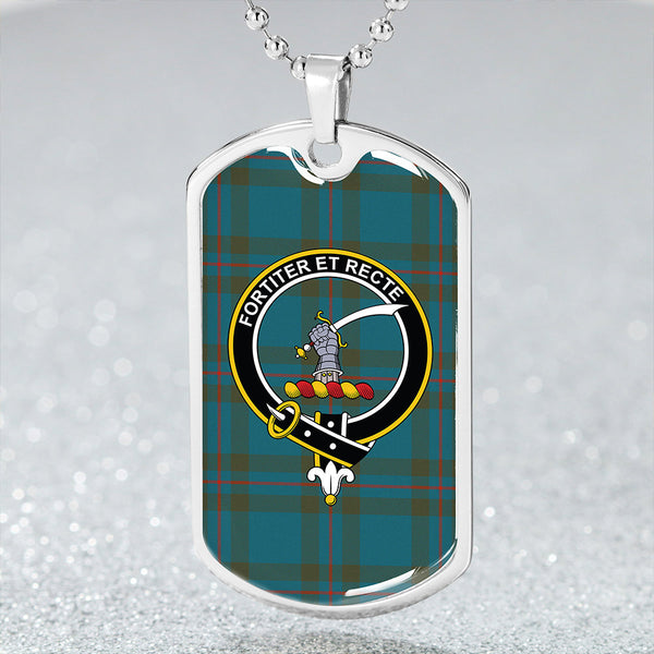 Elliot (Ellot) Ancient Clan Badge Classic Tartan Dog Tag Necklace