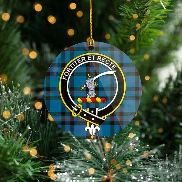 Elliot (Ellot) Modern Clan Badge Tartan Plastic Christmas Ornaments