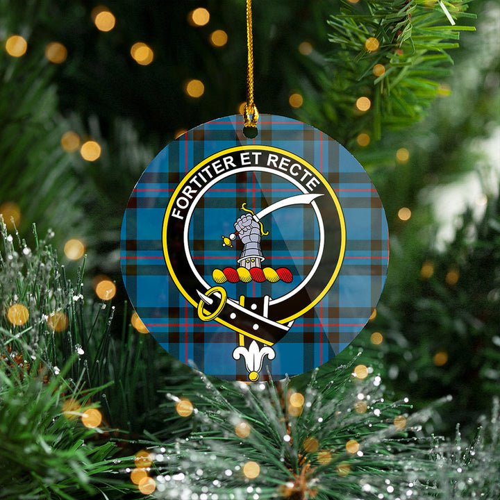 Elliot (Ellot) Modern Clan Badge Tartan Plastic Christmas Ornaments
