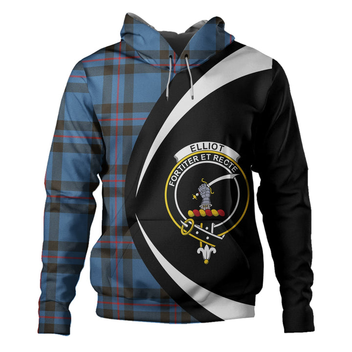 Elliot (Ellot) Modern Clan Badge Tartan Hoodie Circle Style