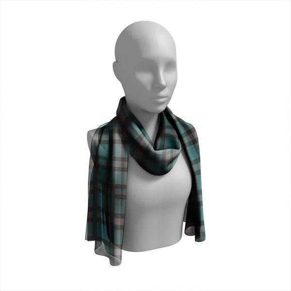 Elliot (Ellot) Weathered Tartan Classic Silk Habotai Long Scarf