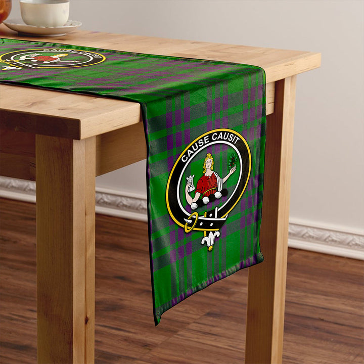 Elphinstone Ancient Clan Badge Tartan Table Runner