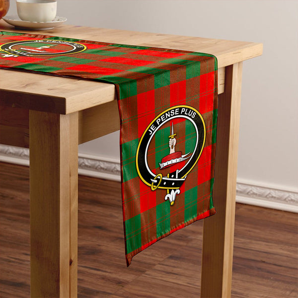 Erskine Black & White Clan Badge Tartan Table Runner