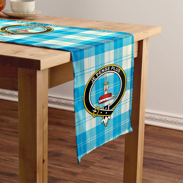Erskine Burgundy Clan Badge Tartan Table Runner