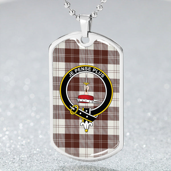Erskine Dress Dance Black Clan Badge Classic Tartan Dog Tag Necklace