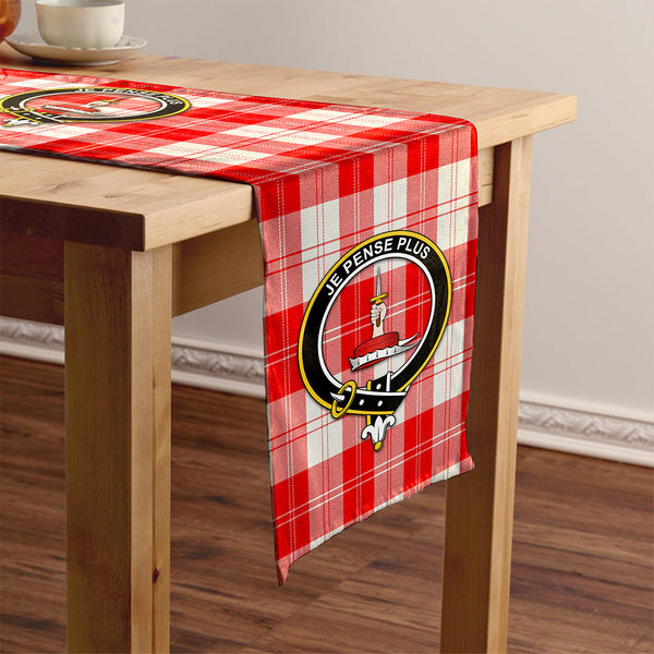 Erskine Weathered Clan Badge Tartan Table Runner
