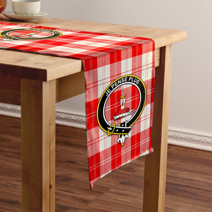 Erskine Weathered Clan Badge Tartan Table Runner