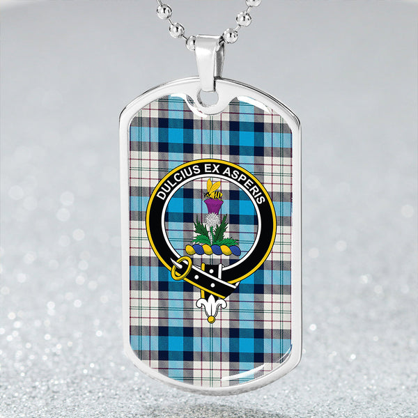 Ferguson Dress Clan Badge Classic Tartan Dog Tag Necklace