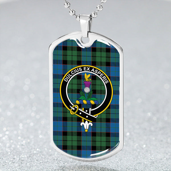 Ferguson of Balquhidder Ancient Clan Badge Classic Tartan Dog Tag Necklace