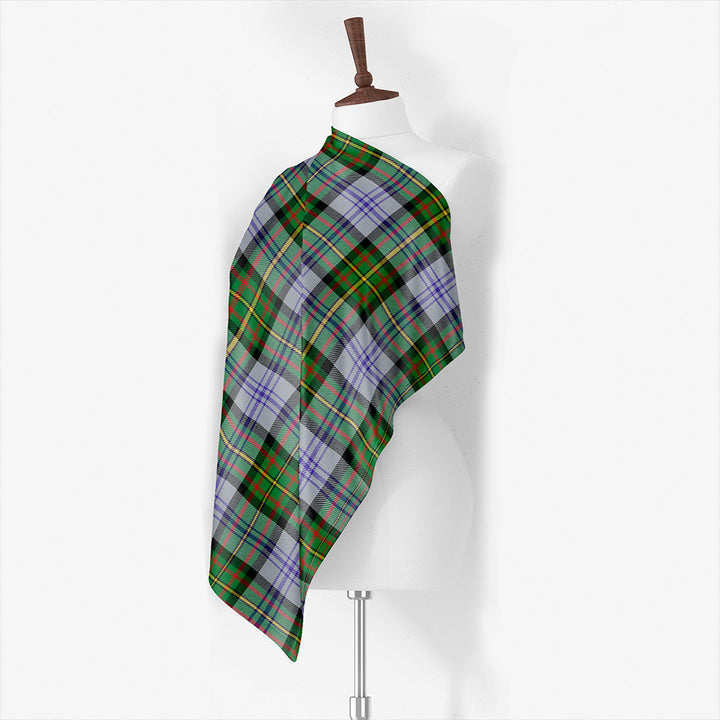 Fiddes Rock and Wheel Modern Tartan Classic Silk Habotai Square Scarf