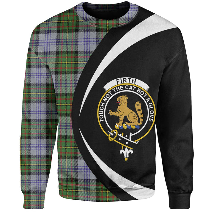 Firth of Tay (Gillies Dress) Modern Clan Badge Tartan Sweatshirt Circle Style Personalized