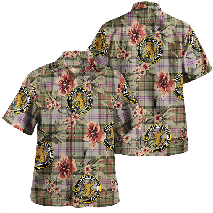 Firth of Tay (Gillies Dress) Weathered Clan Badge Tartan Aloha Hawaiian Shirt Tropical Old Style