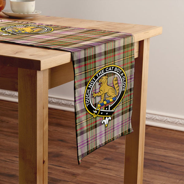 Firth of Tay (Gillies Dress) Weathered Clan Badge Tartan Table Runner
