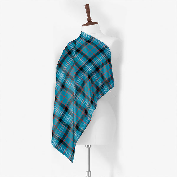 Fiddes Weathered Tartan Classic Silk Habotai Square Scarf
