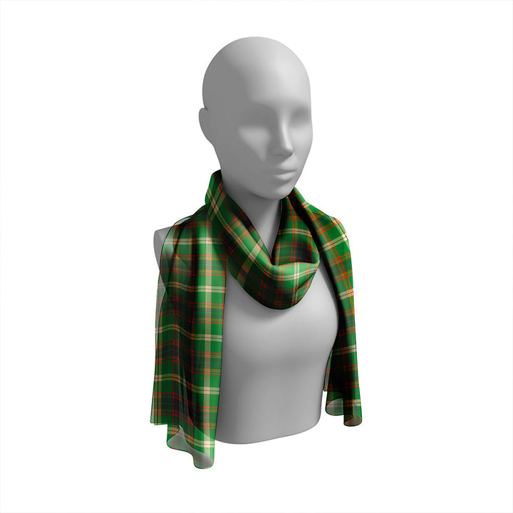 Fitzgibbon Modern Tartan Classic Silk Habotai Long Scarf