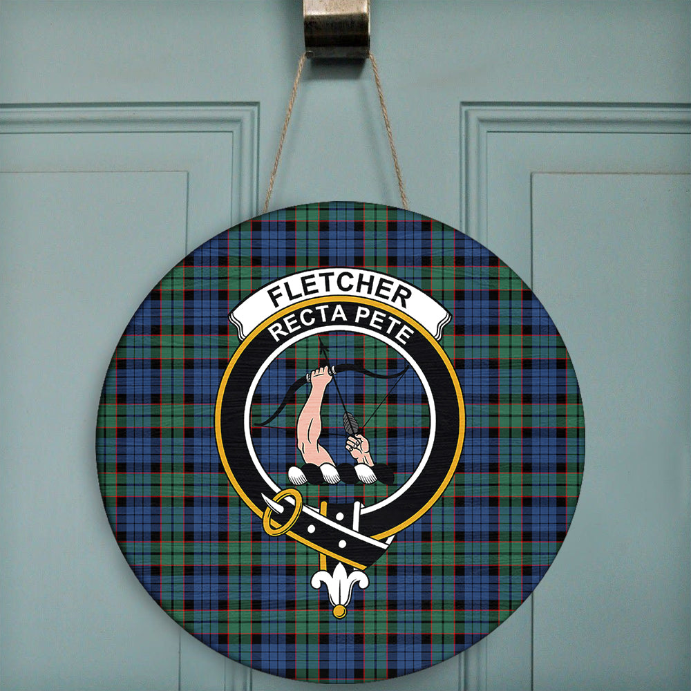 Fletcher Ancient Tartan Crest Christmas Ceramic Ornament main image 1