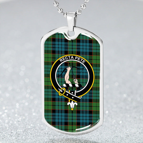 Fletcher Family Ancient Clan Badge Classic Tartan Dog Tag Necklace