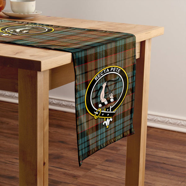 Fletcher Family Weathered Clan Badge Tartan Table Runner