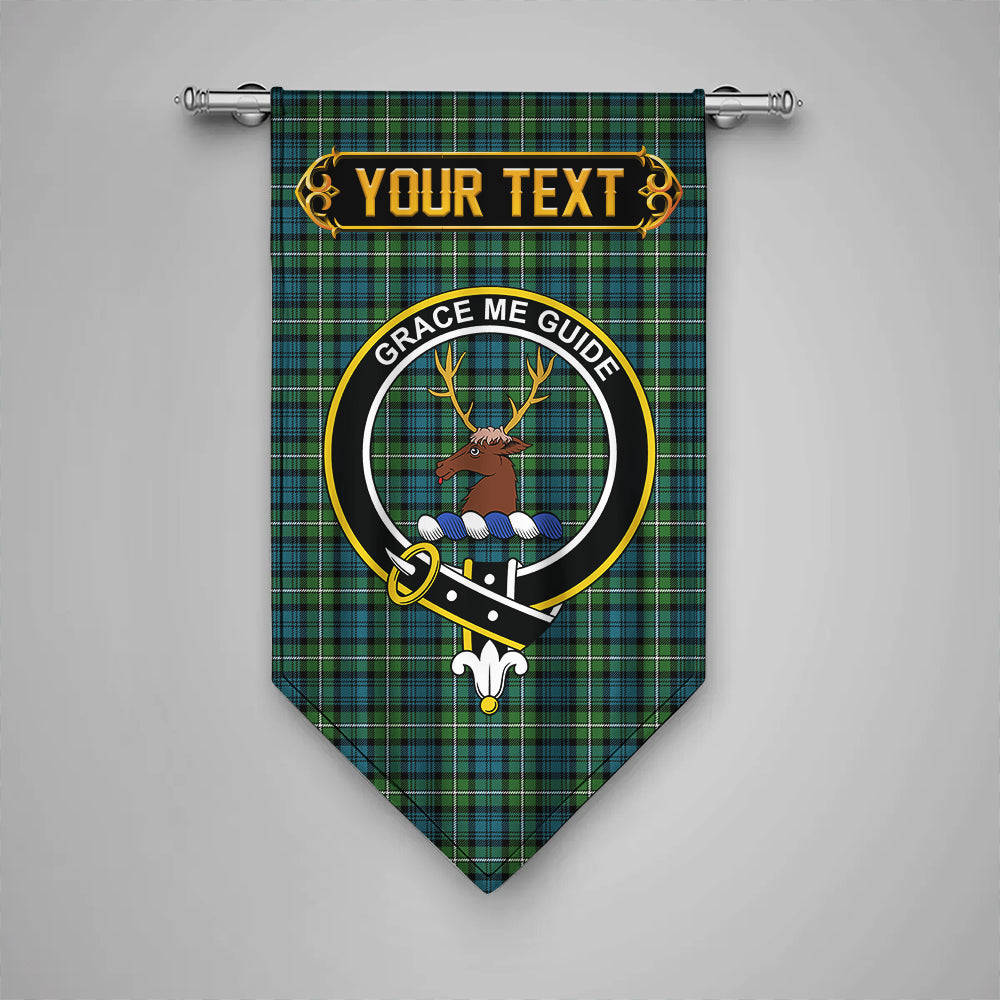 Scottish Tartan Ainslie Modern Clan Badge Gonfalon Personalize