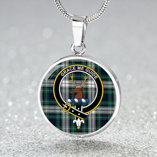 Forbes Dress Modern Clan Badge Tartan Classic Circle Necklace