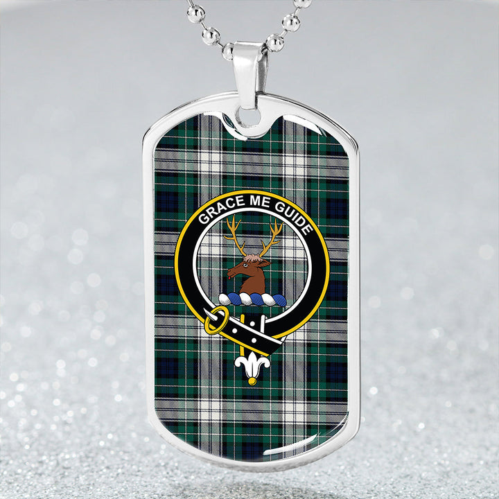 Forbes Dress Modern Clan Badge Classic Tartan Dog Tag Necklace