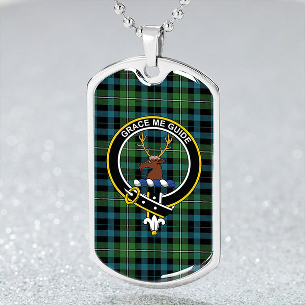 Forbes Old Ancient Clan Badge Classic Tartan Dog Tag Necklace