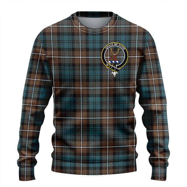 Forbes Weathered Clan Badge Tartan Knitted Sweater