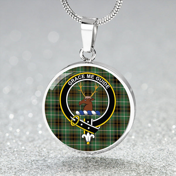 Forbes of Druinnor Ancient Clan Badge Tartan Classic Circle Necklace