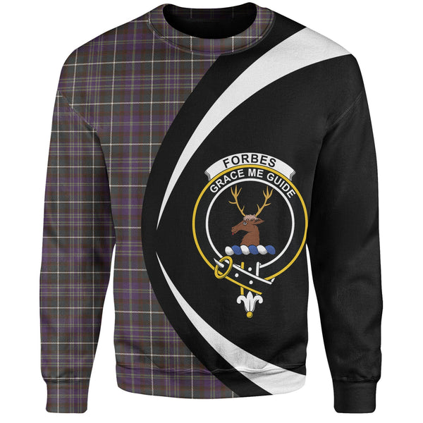 Forbes of Druinnor Weathered Clan Badge Tartan Sweatshirt Circle Style Personalized