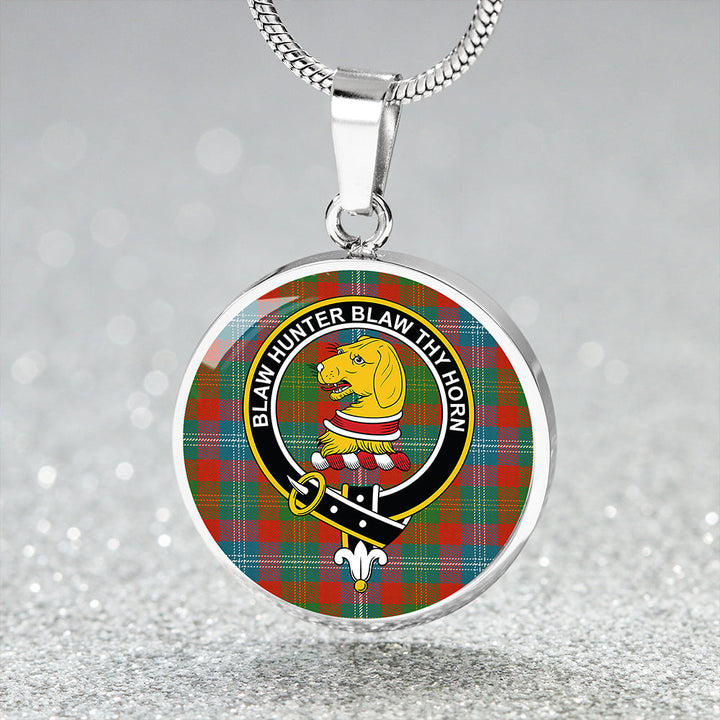 Forrester Ancient Clan Badge Tartan Classic Circle Necklace
