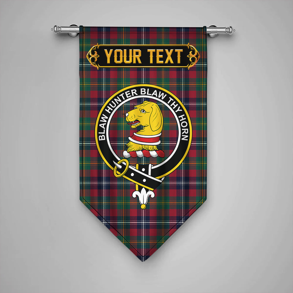Scottish Tartan Anderson Red Weathered Clan Badge Gonfalon Personalize