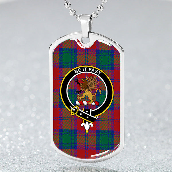 Fotheringham Modern Clan Badge Classic Tartan Dog Tag Necklace