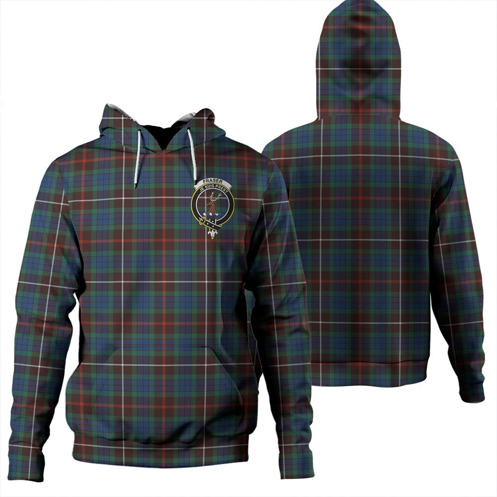 Fraser Hunting Ancient Tartan Classic Crest Hoodie