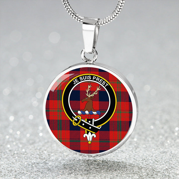 Fraser Isabella Modern Clan Badge Tartan Classic Circle Necklace