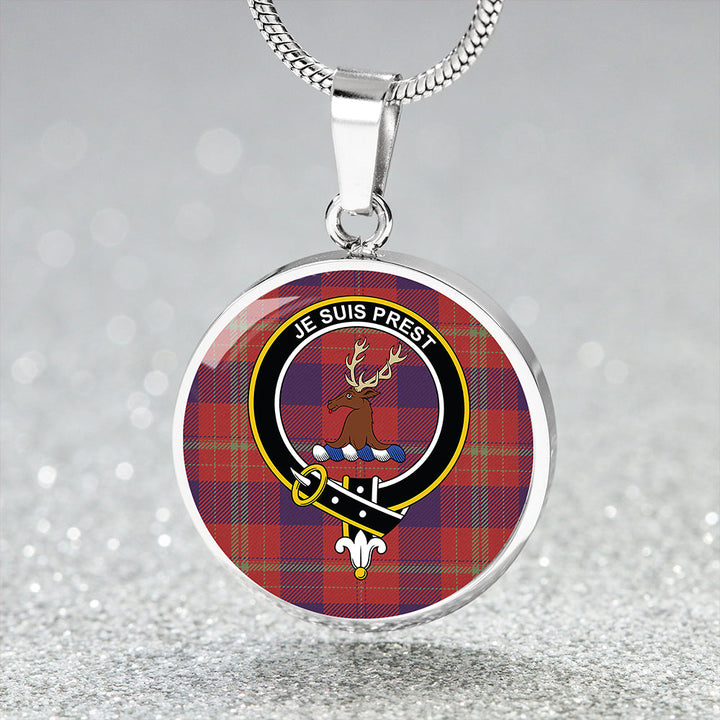 Fraser Isabella Weathered Clan Badge Tartan Classic Circle Necklace
