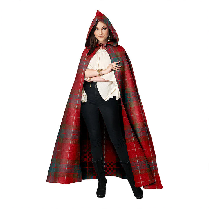 Fraser Weathered Clan Badge Tartan Hooded Cloak