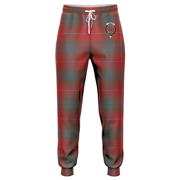 Fraser Weathered Clan Badge Tartan Jogger Pants