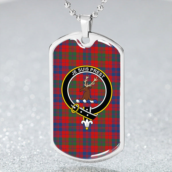 Fraser (Wilson 1820) Modern Clan Badge Classic Tartan Dog Tag Necklace