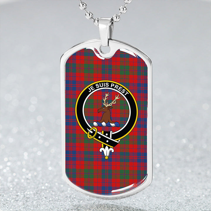 Fraser (Wilson 1820) Modern Clan Badge Classic Tartan Dog Tag Necklace