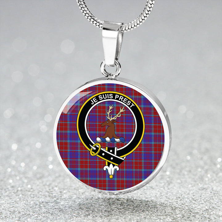 Fraser of Reelig Modern Clan Badge Tartan Classic Circle Necklace