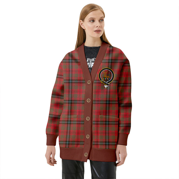Fulton 1999 Weathered Clan Badge Tartan V-neck Cardigan
