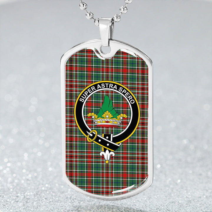 Gayre Bodyguard #2 Modern Clan Badge Classic Tartan Dog Tag Necklace