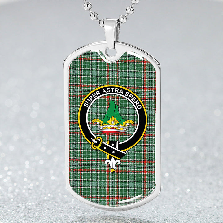 Gayre Dress Ancient Clan Badge Classic Tartan Dog Tag Necklace