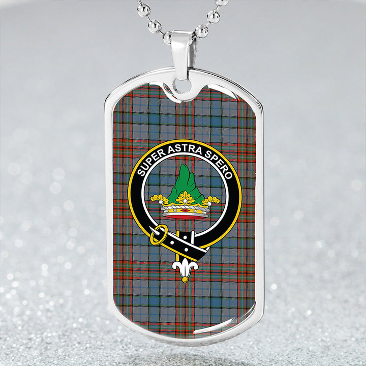 Gayre Hunting Ancient Clan Badge Classic Tartan Dog Tag Necklace