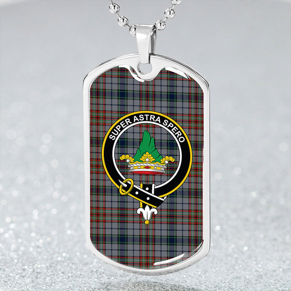 Gayre Hunting Modern Clan Badge Classic Tartan Dog Tag Necklace