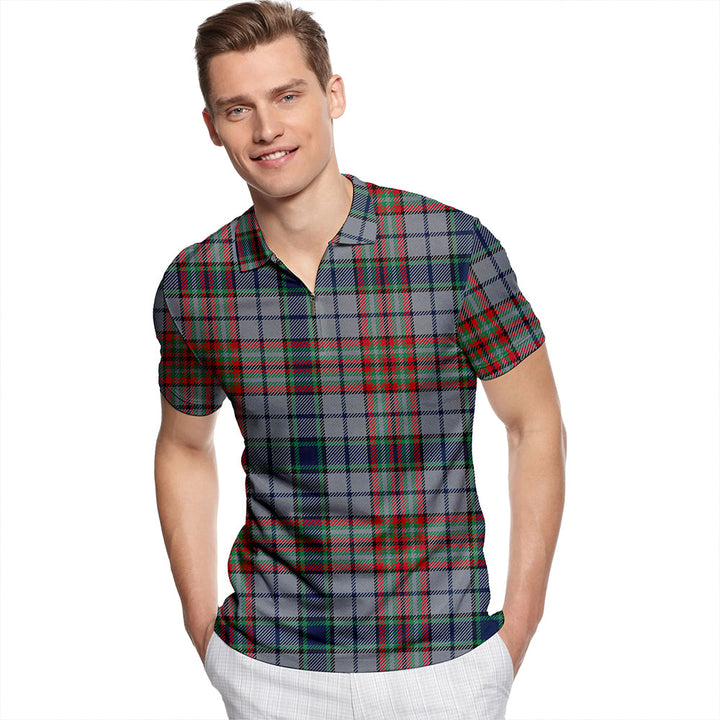 Gayre Hunting Modern Tartan Classic Lapel Zip Short Sleeve Polo