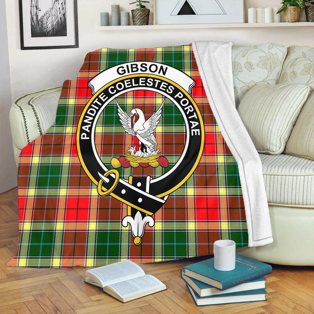 Gibbs Tartan Crest Premium Blanket